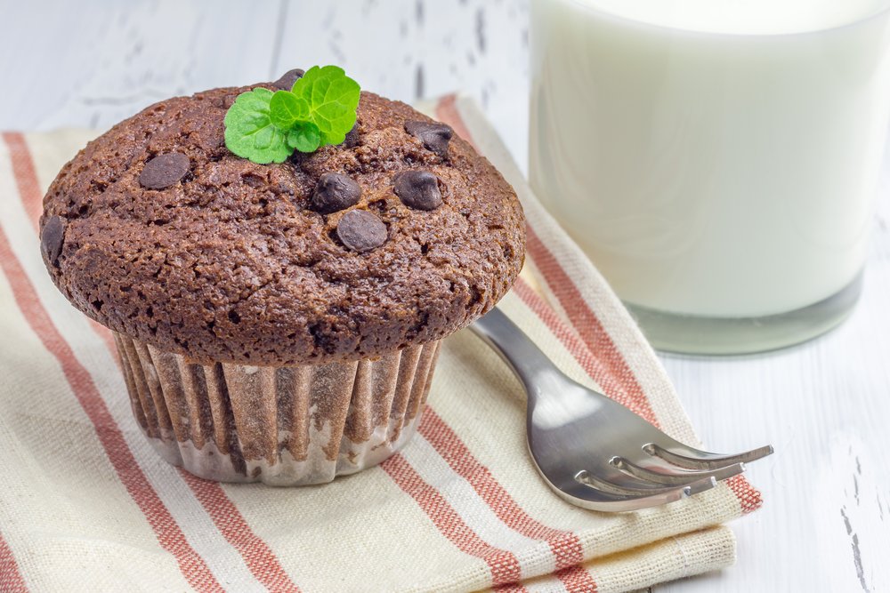 Cover Image of Choco Chip Muffin, Camilan Manis Bebas Gluten